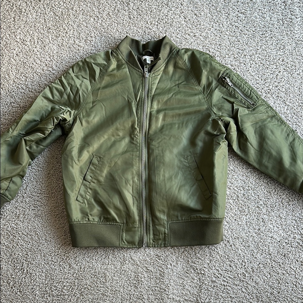 Green Bomber Jacket by Silence + Noise